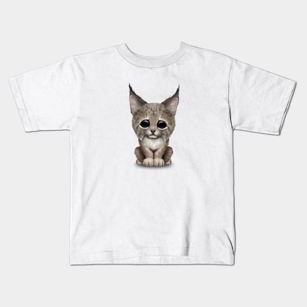 Cute Baby Lynx Cub Kids T-Shirt by jeffbartels